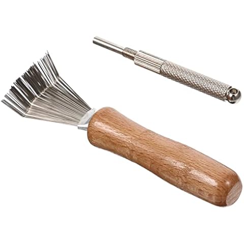 GANAZONO Kenzan Needle Straightener Flower Frog Brush Ikebana Tool Kenzan Pin Straightening Tool Comb Brush Cleaner for Japanese Flower Arrangement Cover