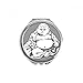 Culture Maitreya Line Drawing Pattern Hand Compact Mirror Round Portable Pocket Glass
