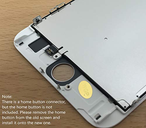 Replacement Screen Compatible with iPhone 6S Plus 5.5 inch Full LCD Digitizer Frame Assembly Touch Display with a Complementary Repair Tool Kit (iPhone 6S Plus, White, All Carriers)