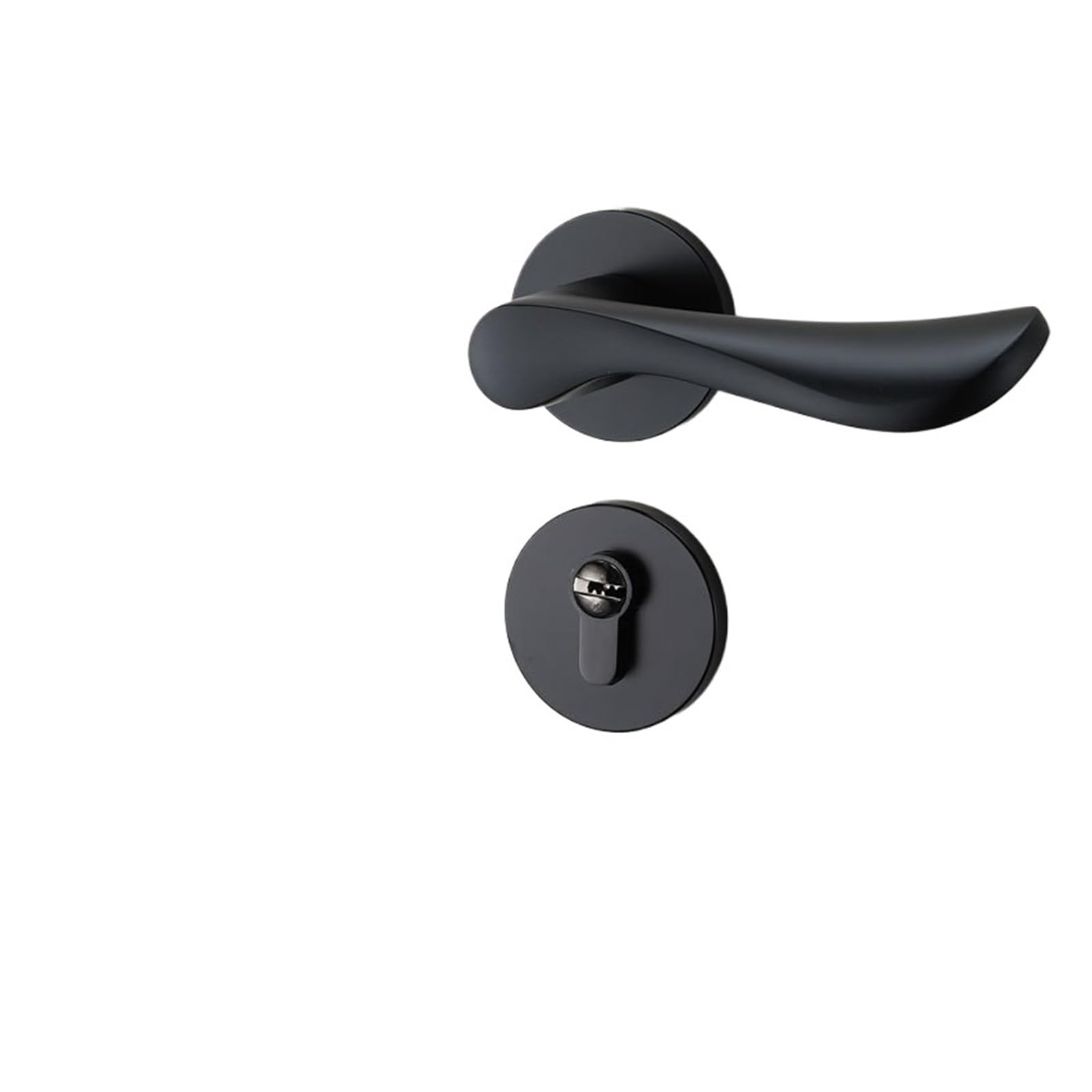 Serrure de porte noire résolvant les bruits de poignée dans la chambre