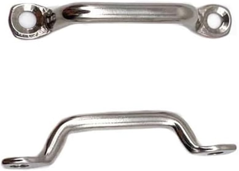 Kayak Pad Eye 316 Stainless Steel Bimini Boat Top PAD Eye Eye Straps, Tie Down, Kayak Deck Loops,5mm Pad Eye Bimini 60mm/2.4" Length 10Pcs