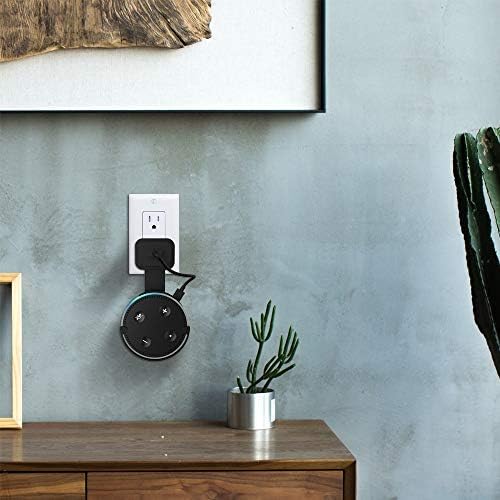 Sintron Wall Mount Holder for UK Google Mini & Dot 2 - Smart Home Outlet Wall Mount Stand for Dot 2nd Generation Speaker Holder with Charging Cord Cable, Space Saving Accessories Without Messy Wires - Image 5