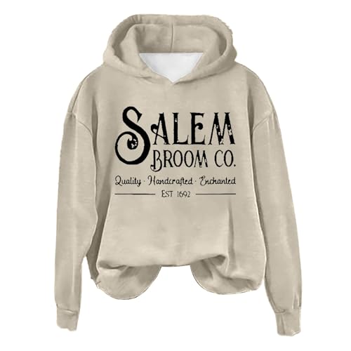 Moletom feminino de Halloween com estampa grande, confortável, leve, de manga comprida, casual, folg