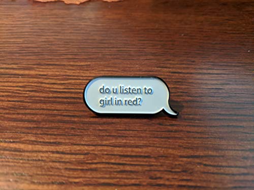 Do You Listen To Girl in Red Code Lesbian Speech Bubble Soft Enamel Pin2