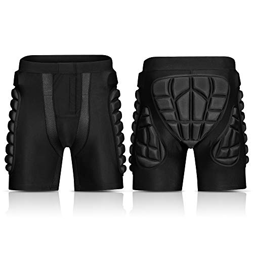 Tomshin Shorts acolchoados com proteção para quadril, dura para quadril, proteção para quadril, snow