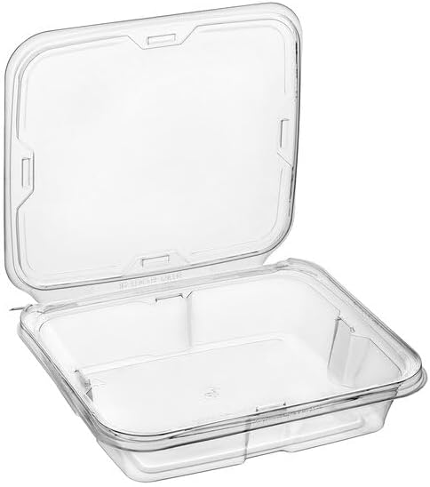 Closed Inline Plastics Safe-T-Fresh 35 oz. rectangular clamshell container