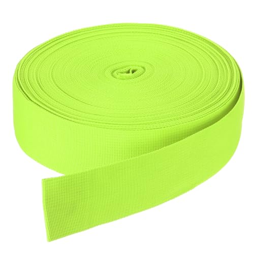 DMiotech 50 Yard x 2 Inch Width Nylon Webbing Strap Poly Flat Webbing Strapping for DIY Craft Backpack Strapping, Sewing, Outdoor Gear Repair, Fluorescent Green