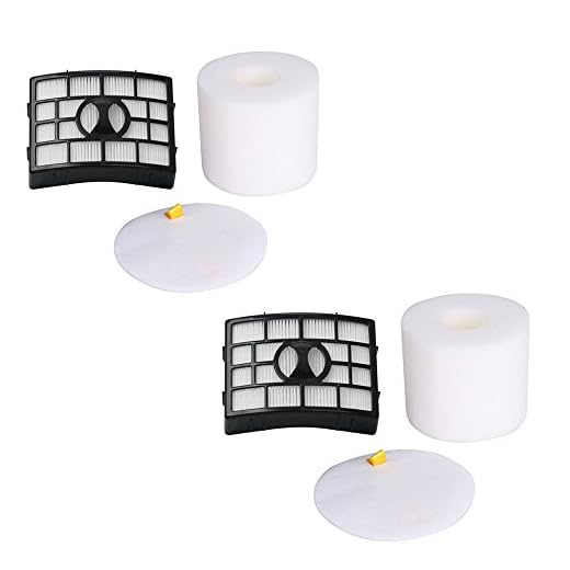 Hepa Foam & Felt Filter for Shark Rotator Powered Lift-Away NV752 NV650 AZ1002 True Pet NV650W NV652 NV750W Lift-Away Deluxe NV751 NV651 Part #: XFF650 & XHF650 2 Sets (2)