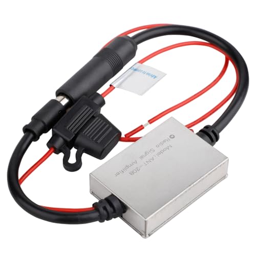 Vocdikficy Amplificateur de Signal FM Antenne de Voiture en Métal Anti-Interférence Radio Universal Auto FM Booster Amp Pièces Automobiles
