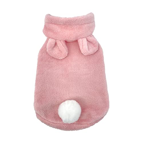 SHUUMEEKAペット服 パーカー 秋冬服 犬 うさぎ服 ドッグウェア かわいい 猫服 コート ふわふわ フード付き 暖かい 防寒 小中型犬 お散歩お出かけ服のサムネイル