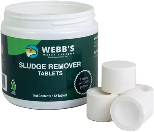 Miniatura 7 de Webb's Water Gardens Tabletas eliminadoras de lodos para todas las estaciones para estanques Koi y jardines acuáticos, sin ensuciar, fáciles de