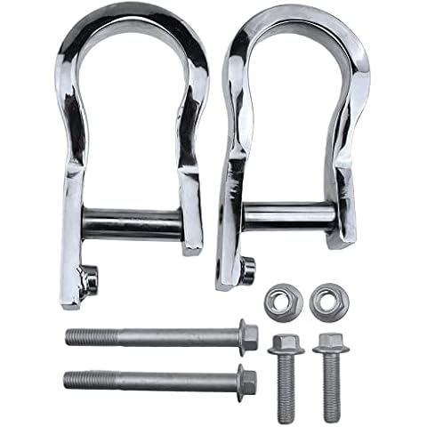 A-Premium Pair Front Tow Hooks Kit for Chevy Silverado and GMC Sierra Cover