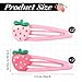 Ymapinc 4Pcs Strawberry Hair Clips for Women Girls – Pink Cute Hair Accessories, Kawaii Plastic Snap Barrettes for Teens, Kids, Party Gifts