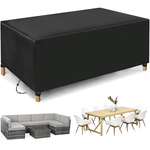Housse salon de jardin bache table de jardin extérieure grande taille 385x340x80cm - 2
