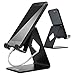 HOTOR Solid Aluminum Desk Desktop Stand for iPhone 6 6 plus 4 4s 5 5s 5c iPad 2/3 air mini/Samsung Galaxy S3/5 HTC ONE M7 Blackberry Tablet Tab Google Nexus Lumia and other Smartphone,Black