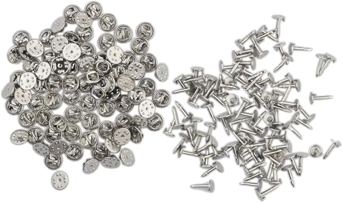 Miniatura 4 de Shshbuy Cierres De Mariposa,50 Piezas Embrague De Mariposa Con Pines En Blanco,Mariposa Pin Embrague,Mariposa Imperdibles,Alfileres De Corbata Para Manualidades Diy Fabricaciónde Joyería Plata