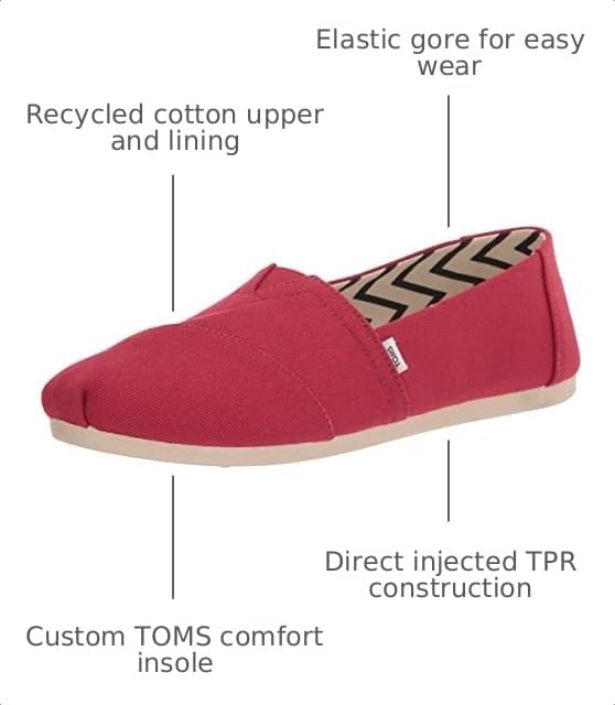 Image of TOMS Women's Alpargata Classic Slip-On Espadrille, Textile Upper