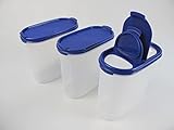 Original Tupperware TUPPERWARE Eidgenossen 1,7 L blau mit Schütte (3) Trockenvorrat Dose Modular