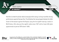 2025 Topps Now Nick Kurtz #787 8th Rookie Ever to Finish with OPS Over 1.000 Athletics Rookie RC Baseball Card — image 2