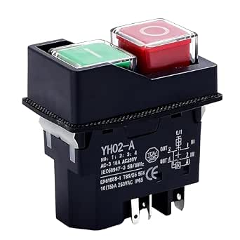 Replacement On Off Switch KJD17/YH02-A Fits Belle Cement Mixer Minimix ...