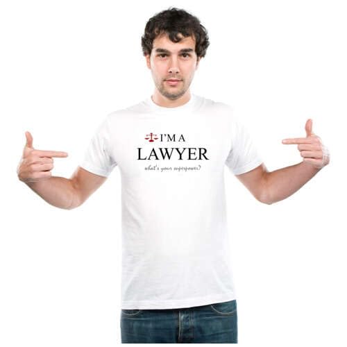 Image of UDNAG Unisex Round Neck Graphic 'Lawyer | I am a Lawyer' Polyester T-Shirt White [Size 2YrsOld /22in to 7XL /56in]