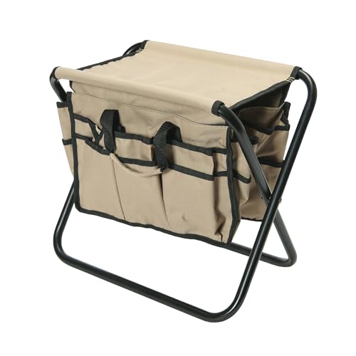 Household Essentials Collapsible Utility Stool, Tan