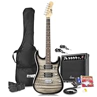 Stunning Quilt Top Design: The Max Gigkit Wireless Quilt Top Guitar showcases an eye-catching finish, ensuring you stand out while playing. Perfect for aspiring musicians wanting style and sound in one package. Wireless Electric Guitar Freedom: Enjoy...