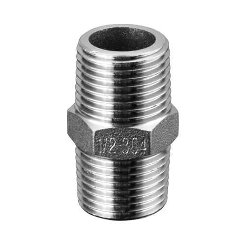 Machón hexagonal de acero inoxidable 304 de 1/2 para tuberías 2