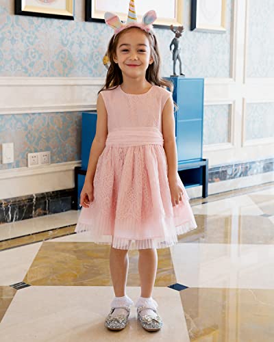 Topophilia Flower Girl Dress 2T-7, Lace Toddler Girl Dress For Wedding, Sleeveless Twirl Dress Tulle Tutu Dress For Party #TOP1