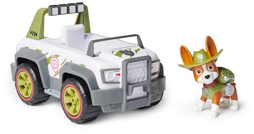 Paw Patrol, Veicolo Jungle Cruiser di Tracker, Veicolo e Personaggio Tracker, Giochi Bambini, 3+ anni