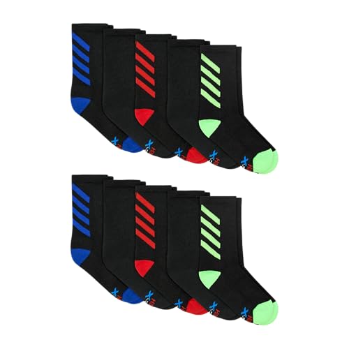 Hanes Boys' Moves Crew Socks, Breathable Mesh Performance Socks for Boys, Moisture-Wicking, 10-Pack by Hanes - Image 5