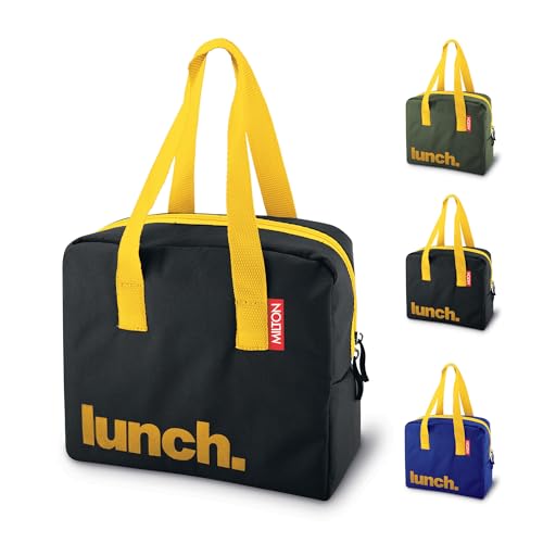 Image of MILTON The Lunch Bag | Insulated Tiffin Bag for Office, Men & Women | Eco-Friendly, Durable & Spacious | Fits Lunch Box & Bottle | Multi-Use Bag for School & Travel | 2.56 L - Black