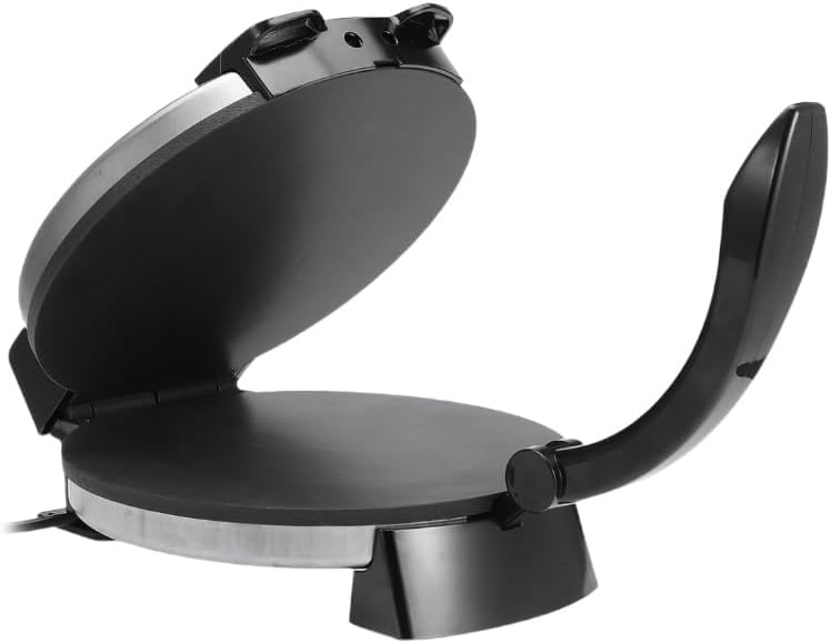 [YQW] Roti Maker, Non-Stick Roti Prestoltier Maker, Flat Bread and Chapati Maker Machine, Anti-scald Handle and Indicator Light, Temperature Adjustable for Pancake Crepe (A)