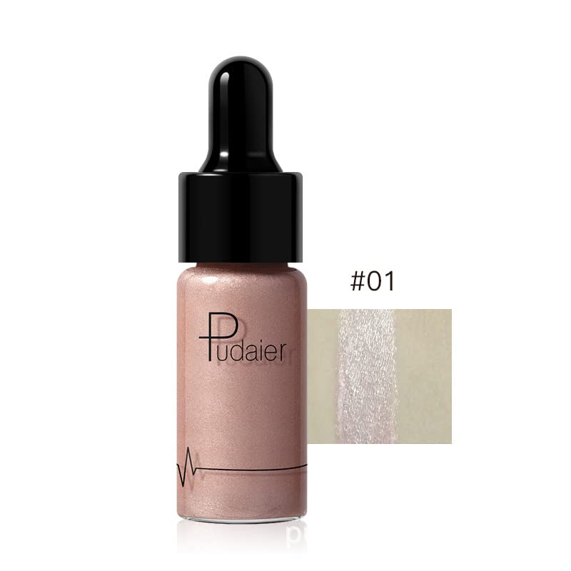 Miniatura 2 de Go Ho Maquillaje resaltador líquido, 01 rosa, crema, brillante, cobertura de luz