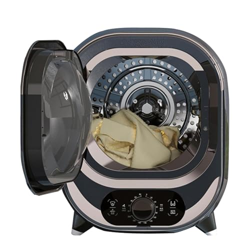 XUTNZA Secadora Condensador Portátil,Lavadora Eléctrica Compacta 0,8KG Capacidad con Cubo Interior Doble Capa, Doble Control Temperatura Y Bajo Ruido,Secado Rápido 360°,para Uso Individual, Hogar