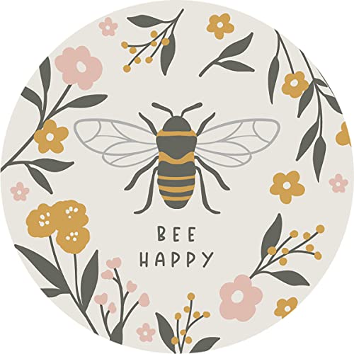 Imán redondo decorativo Karma 5 pulgadas Bee Happy