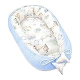 COLORES NEUTROS - unisex - colores y motivos para niñas y niños, adecuados para niños y de moda. Cuna de bebe tiene el tamaño perfecto, envolverá a su hijo y lo hará sentir seguro. El ancho del cama nido bebe se puede ajustar con un cordón de algodón. 70 cm de largo - puedes aflojar cuerdas y ganar más espacio - hasta 90 cm.