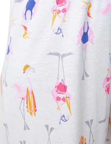 Image of HUE Women's Summer Vacation Pajama Separates, Soft, Whimsical Print Pjs with Tropical Beach Themes, Flip Flops, Cocktails