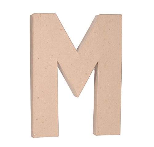Darice 2861-M Paper Mache Letter 12Inx1.5In, Natural
