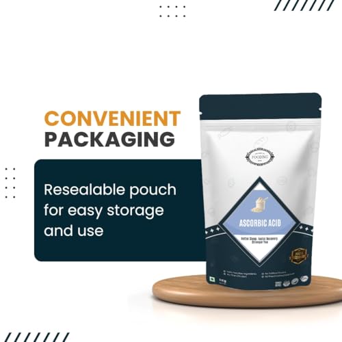 Image of 100% Pure Organic Vitamin C Powder (L-Ascorbic Acid), 1Kg, For Immunity booster, Skin cell Protection, Skin Care Serum Making, collagen Booster (Food Grade, Vegan, Non GMO)