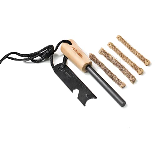 Milaloko Fire Starter Survival Tool,Ferro Rod Fire Starter Kit & Backpacking Multitool,Flint and Steel,Firestarter Survival,fire Steel (M - 5/16"/ 8mm)
