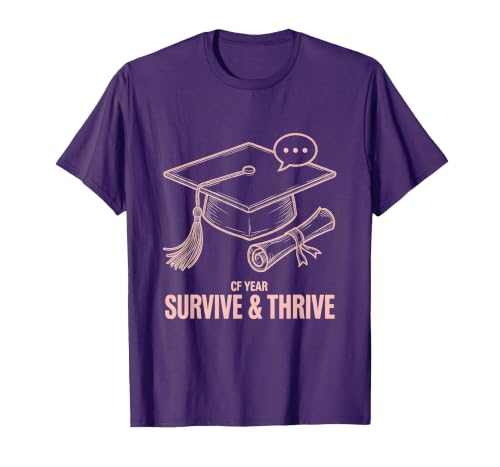 CF Year: Survive & Thrive Graduation Design T-Shirt, Men, Purple, Small