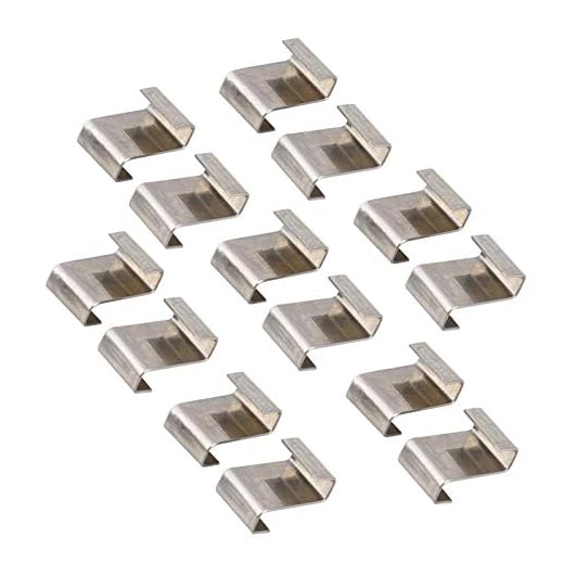 Greenhouse Glazing Wire Clips Stainless Steel Glazing Clips Glass Pane Fixing Clips for Greenhouse, Patio, Lawn & Garden(Z)