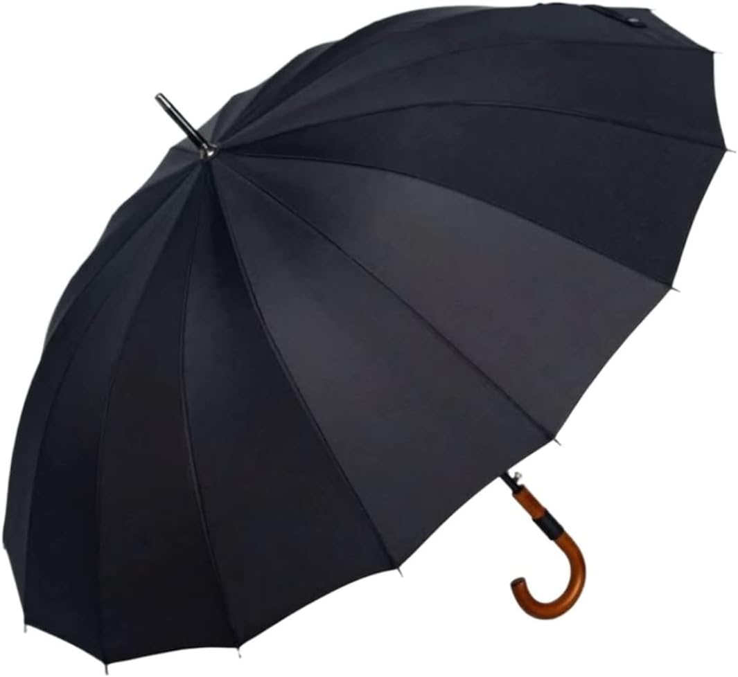 Portable Umbrella for Travel Large Windproof Automatic Open Stick Umbrellas for Travel Business Waterproof Umbrella with Non-Slip Handle Umbrella Outdoor(A)