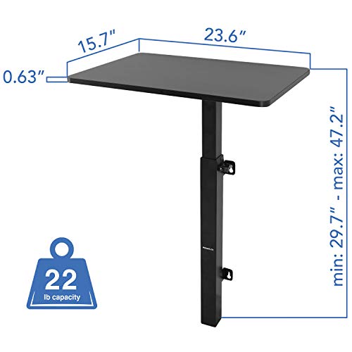 Mount-It! Height Adjustable Wall Mounted Workstation | Sit Stand Floating Computer Desk With 24X16 Inch Surface For Laptops And Desktops #TOP7