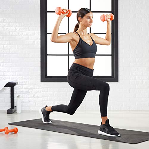 Image of Amazon Brand - Solimo Neoprene Dumbbell 2.5kg, Set of 2 (Orange)