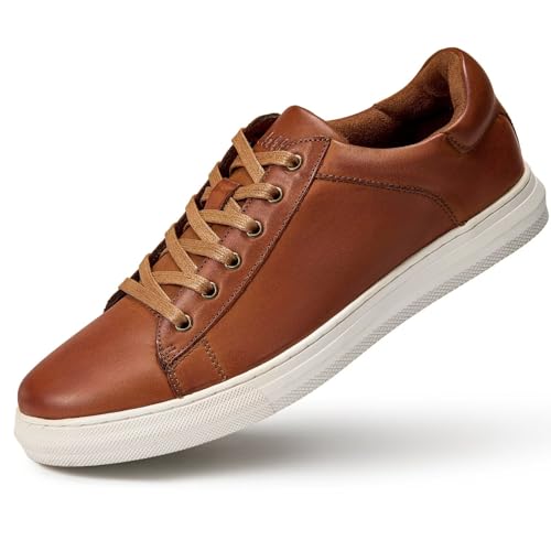 Arkbird Casual Sneakers, Originals Oxfords Breathable Lace-up Leather Shoes for Men Nubuck-Brown 12