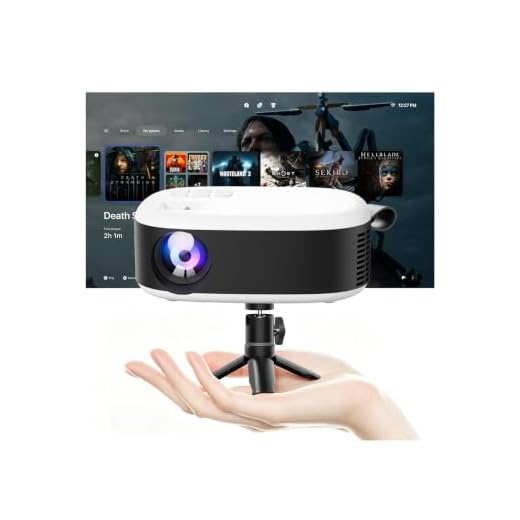 Mini Projector for iPhone Portable Movie Smart Projector with Tripod Stand