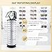 VARIPOWDER 360° Rotating Sunglass Display Stand – Sunglasses Organizer for Commercial & Home Use, Eyeglass Holder Stand, Space-Saving Sunglasses Display Rack with Mirror for 44 Pairs of Glasses