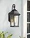 EAPUDUN Outdoor Wall Light Fixture, 1-Light Exterior Wall Lantern Porch Patio Lamp, Matte Black Die-cast Aluminum Finish with Water Ripple Glass, WLA1299-MBK…